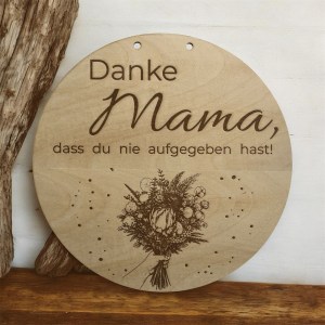 Danke Mama Holzschild | liebevolles Geschenk von Kindern oder Papa – Bild 2