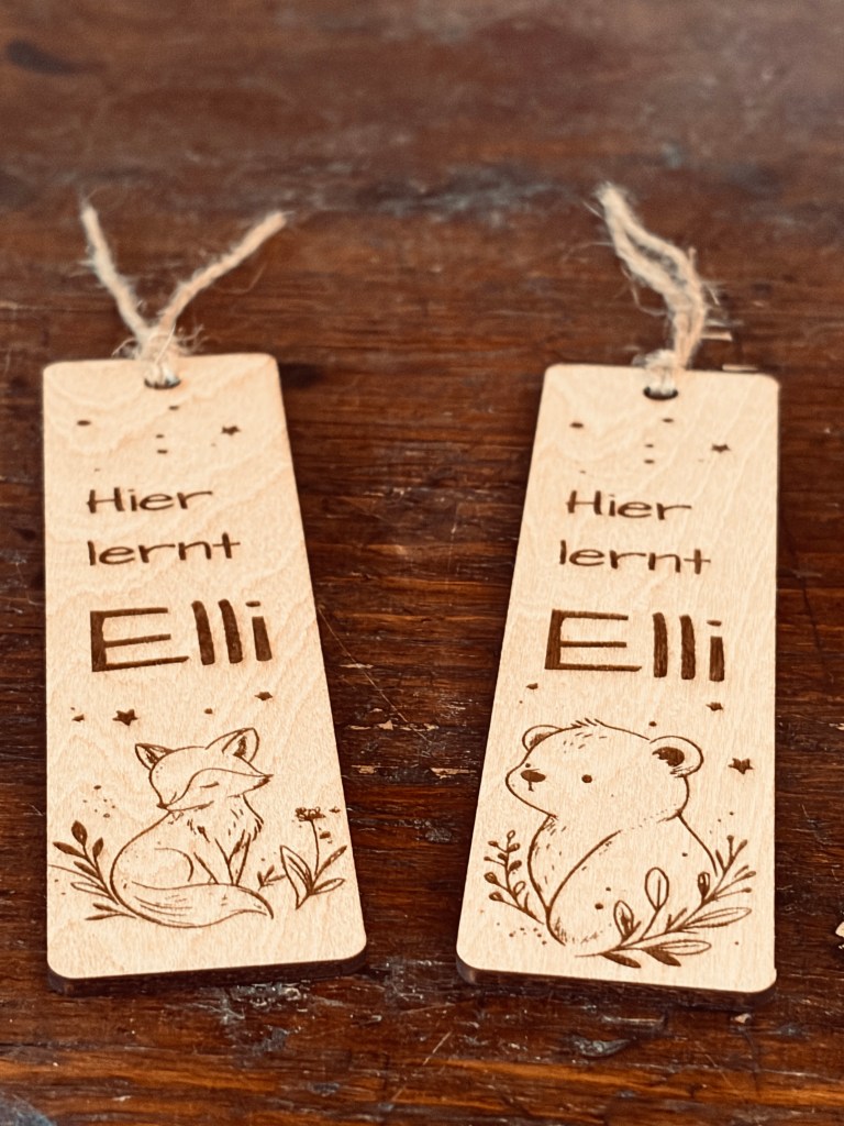 personalisiertes Einschulungsgeschenk aus Holz