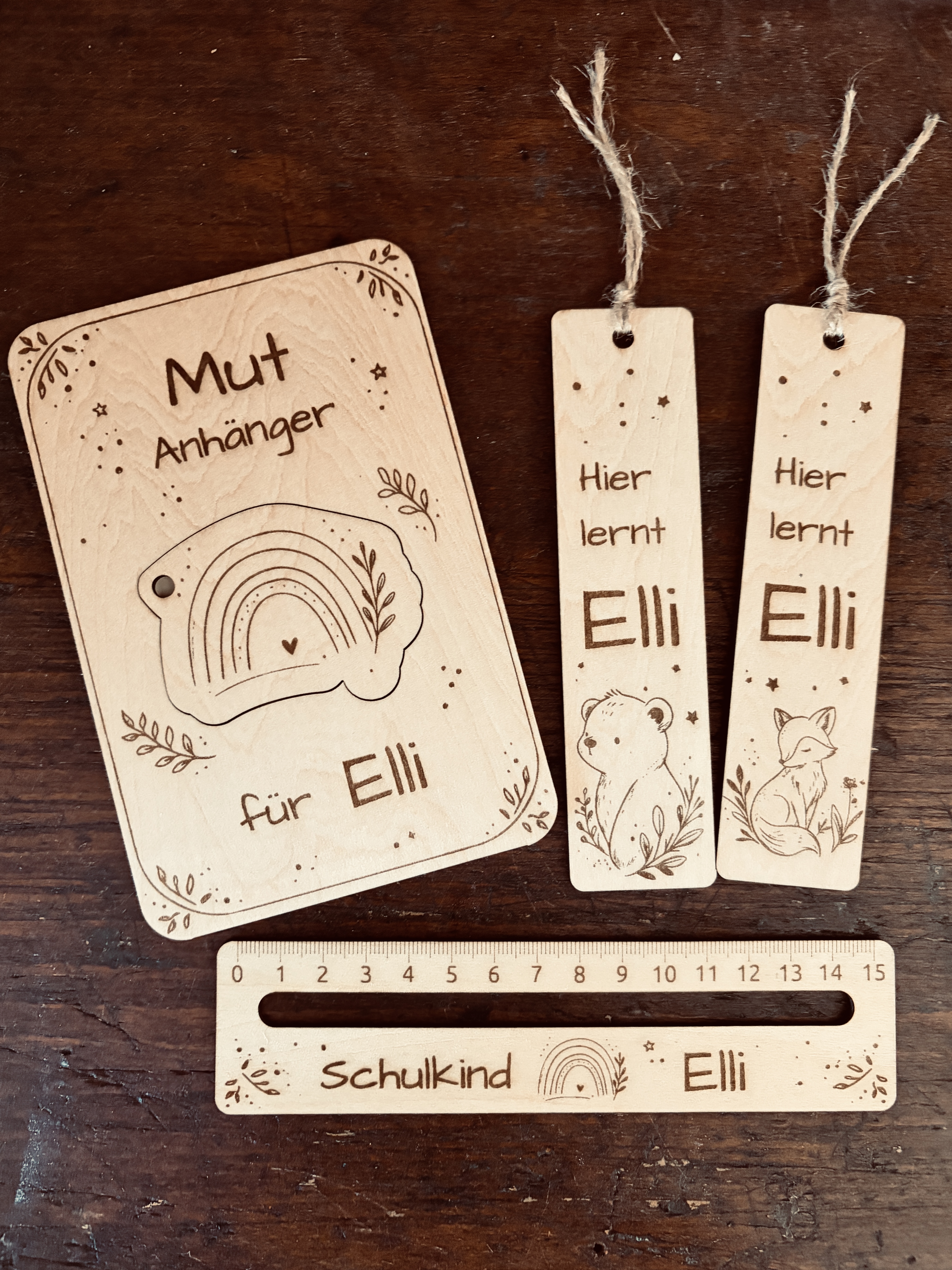 personalisiertes Einschulungsgeschenk aus Holz – Bild 1