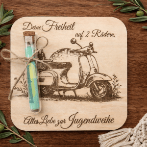 Jugendweihe | Geschenkkarte mit Reagenzglas | personalisierbar