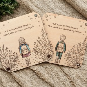 Einschulung | Geschenkkarte mit Sichtfenster | personalisierbar