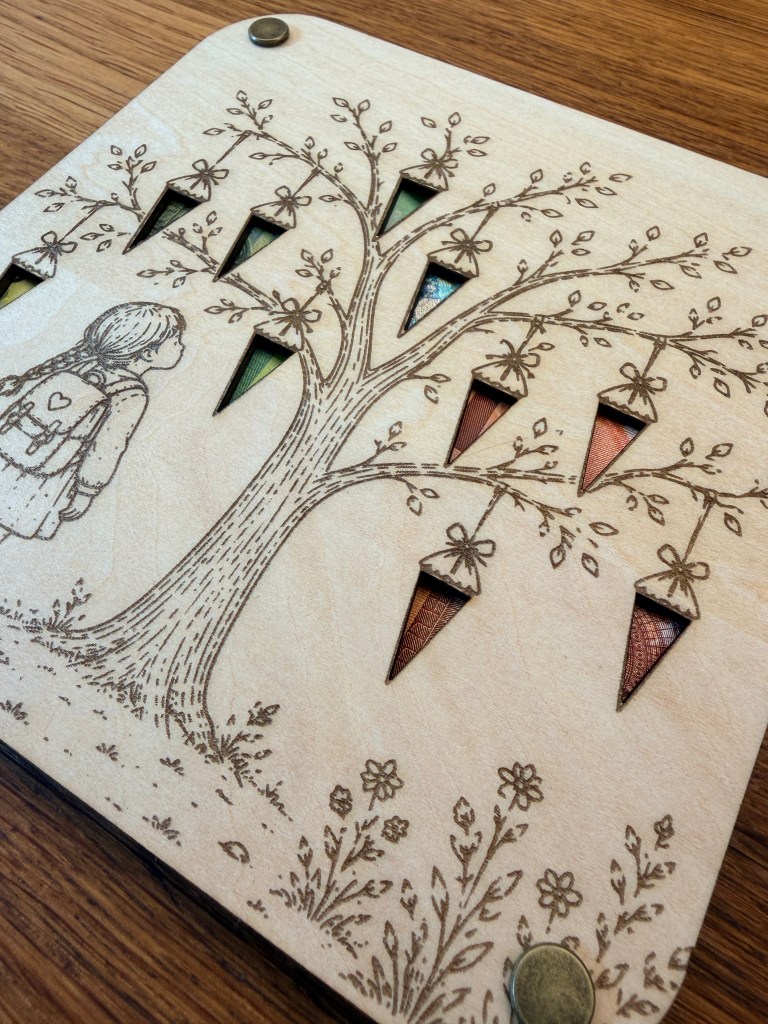 Einschulung | Geschenkkarte mit Sichtfenster | personalisierbar