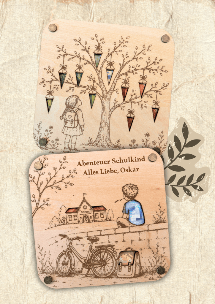 Einschulung | Geschenkkarte mit Sichtfenster | personalisierbar