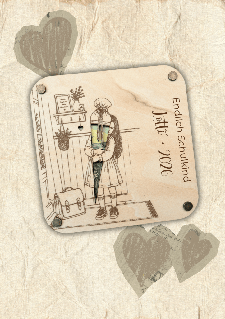Einschulung | Geschenkkarte mit Sichtfenster | personalisierbar